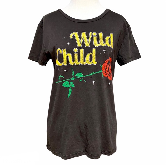NWT Chaser Vintage Wild Child Rose Tee, S - Picture 2 of 13